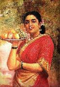 Raja Ravi Varma The Maharashtrian Lady Sweden oil painting artist